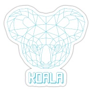 geometric koala' Sticker
